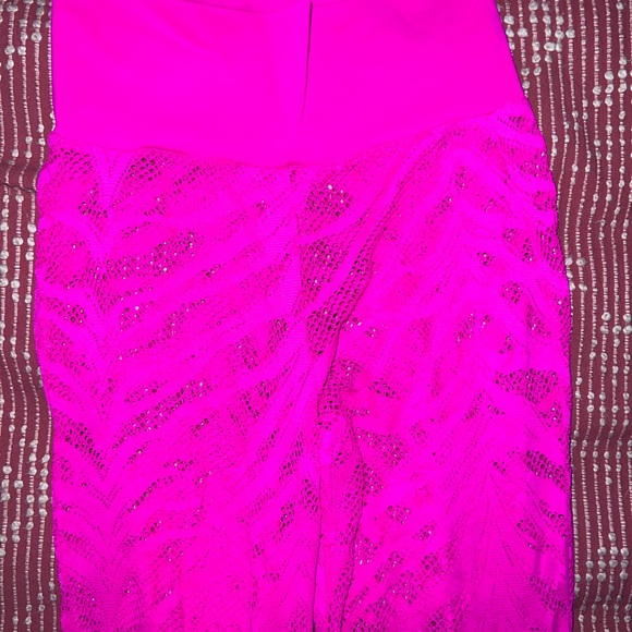 Beach Bunny Pink Lace Crop Top & Flare Pants - Picture 5 of 14